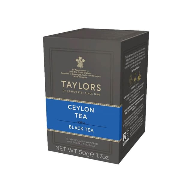 【Taylors 泰勒】英國皇家泰勒茶-特選錫蘭茶20入/盒(獨立包裝紅茶包,沖調飲品紅茶葉,雨林聯盟及女王皇家認證)