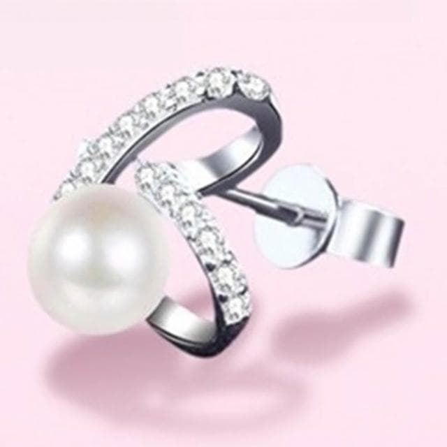 【LEESA】愛心耳環\淡水珍珠\S925\耳釘\耳飾\高級感\百搭\飾品\耳環\純銀耳環\女生耳環\莫桑石\珍珠耳環\送女友