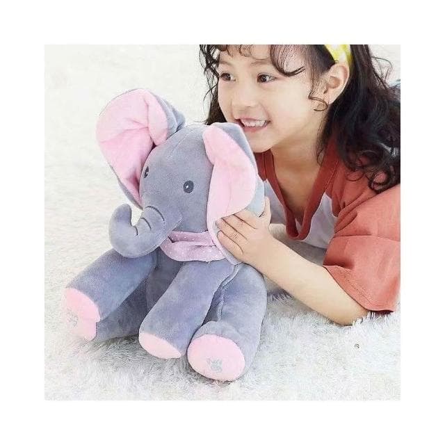 台灣公司貨親子玩具 毛絨布偶玩具 躲貓貓唱歌大象公仔 寶寶安撫玩具 早教互動玩具 寶寶生日禮物週歲禮物 送小朋友禮物