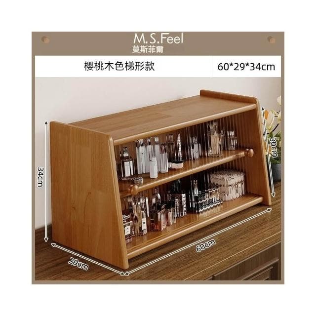 【MatsuTa 松太】木製杯子茶具收納櫃 桌上書櫃 防塵防蟲 餐邊檯 麵咖啡杯架 桌上水杯 茶杯架 茶具置物架 廚房杯架 餐桌置物架