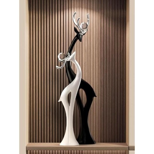 貝漢美輕奢客廳沙發電視櫃旁邊大型落地擺件玄關飾品高檔喬遷禮物