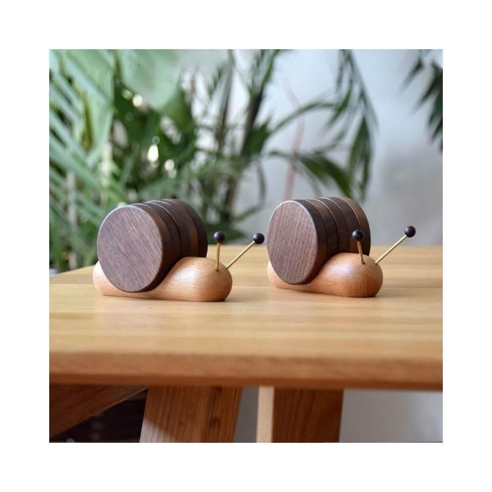 黑胡桃 實木隔熱墊 杯墊 餐墊 餐桌擺件 蝸牛隔熱墊 木質 創意擺件 防燙 耐高溫 隔熱墊 生日禮物 交換禮物 喬遷禮物