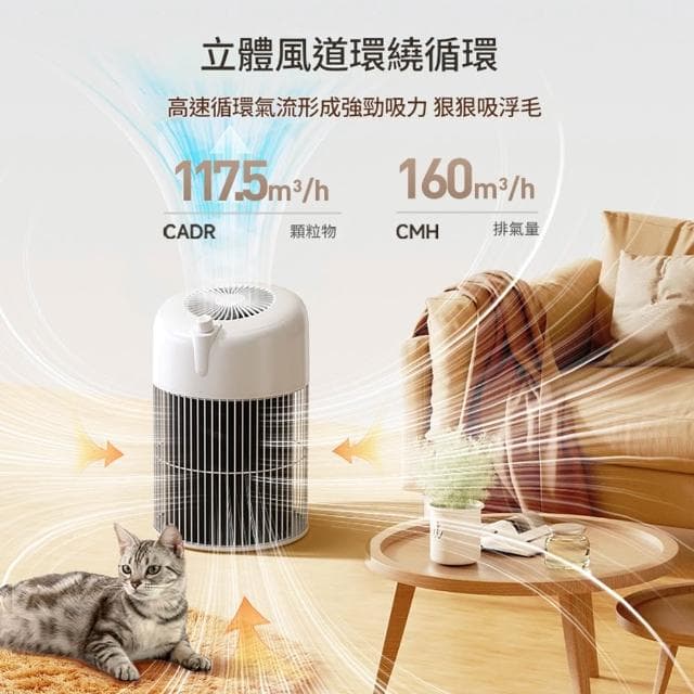 PETCOCO 寵物空氣淨化器 空氣清淨機 除臭吸毛 UV殺菌 去異味 負離子 寵物清淨機 寵物除臭機 殺菌消毒機