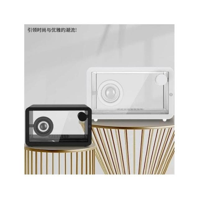 透明簡約藍牙音響氛圍七彩燈桌面高級擺件藍牙音箱USB充電高音質