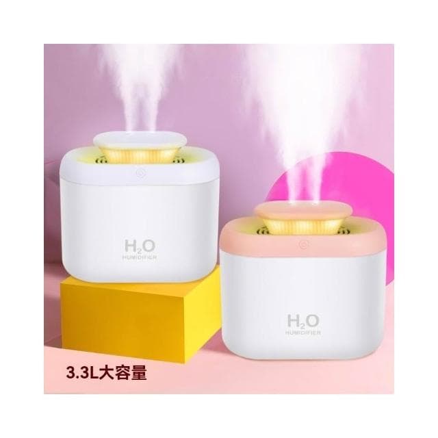 空氣清淨機 清淨機 大容量雙噴加溼器 家用新款迷你機 3.3L七彩小型霧化空氣淨化器