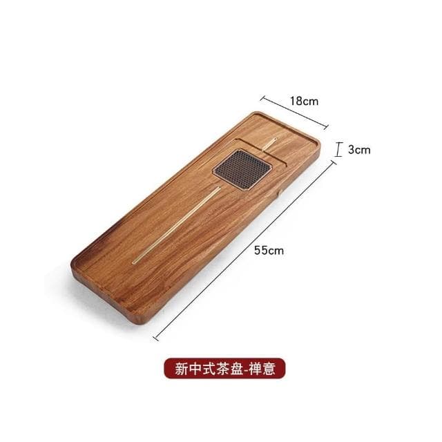 廠家直發 免稅 茶盤 胡桃木茶盤家用整塊長方形簡約功夫茶具排水中式新款客廳幹泡茶臺