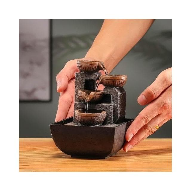 招財自動流水擺件循環水茶幾辦公室桌面小擺件客廳招財擺件家用招財裝飾茶幾擺件喬遷禮物開業禮物送同事朋友