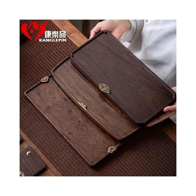 廠家直發 茶盤 黑檀木銅木茶盤家用壺承茶託簡約小託盤幹泡臺功夫茶具