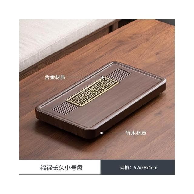 廠家直發 茶盤 現代輕奢中式茶盤 家用功夫茶具套裝辦公室會客排水式大小茶臺