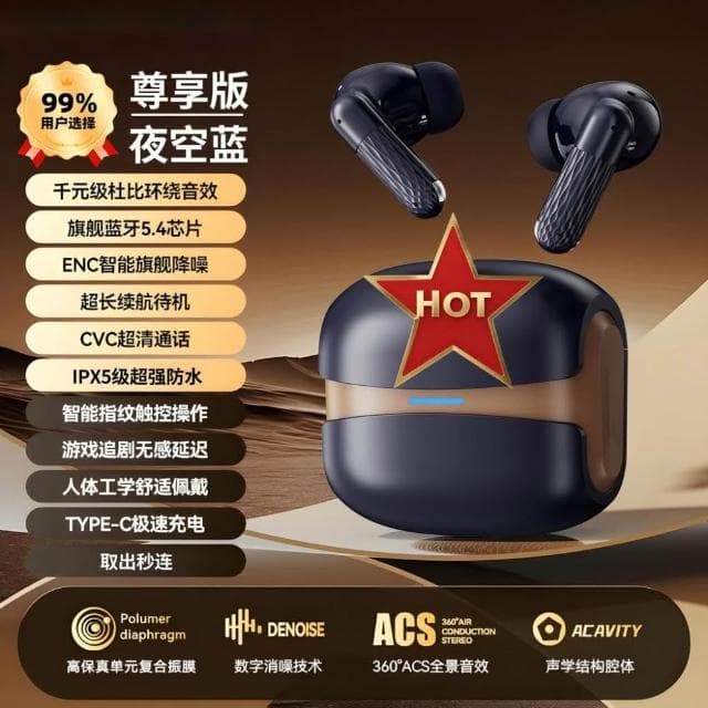X6 AI智能翻譯 2025新款爆款無線耳機  TWS 矽麥藍牙入耳耳機