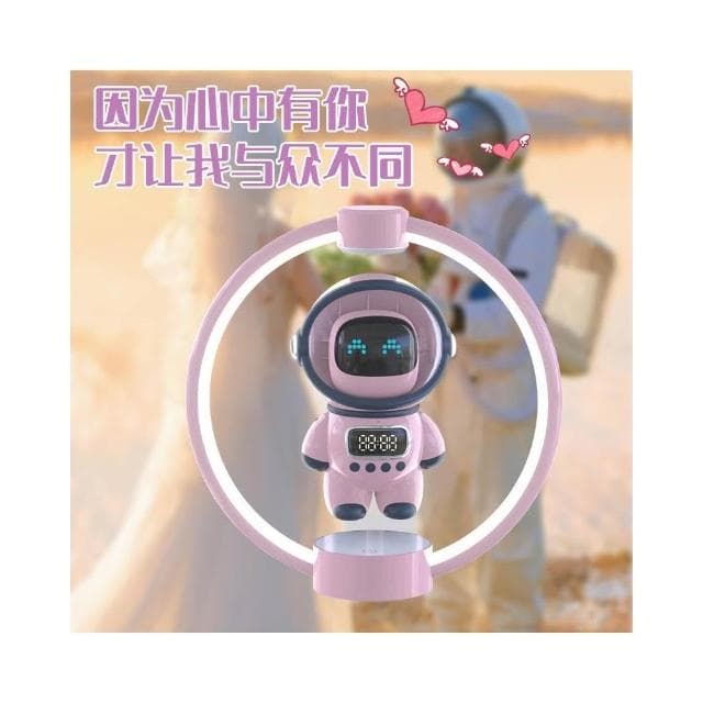 懸浮M20宇航員音響磁懸浮AI語音鬧鐘藍牙音箱桌面LED氛圍燈低音炮
