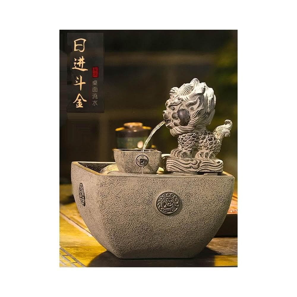 創意吸水獸流水擺件日進鬥金迴圈水風水球辦公室招財喬遷開業送禮