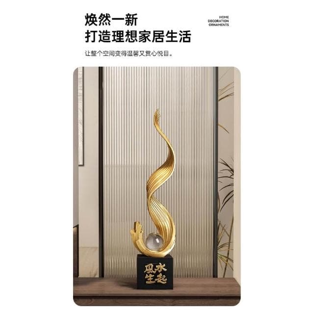 水晶球風生水起輕奢高檔擺件玄關電視櫃客廳壁龕裝飾喬遷新居禮物