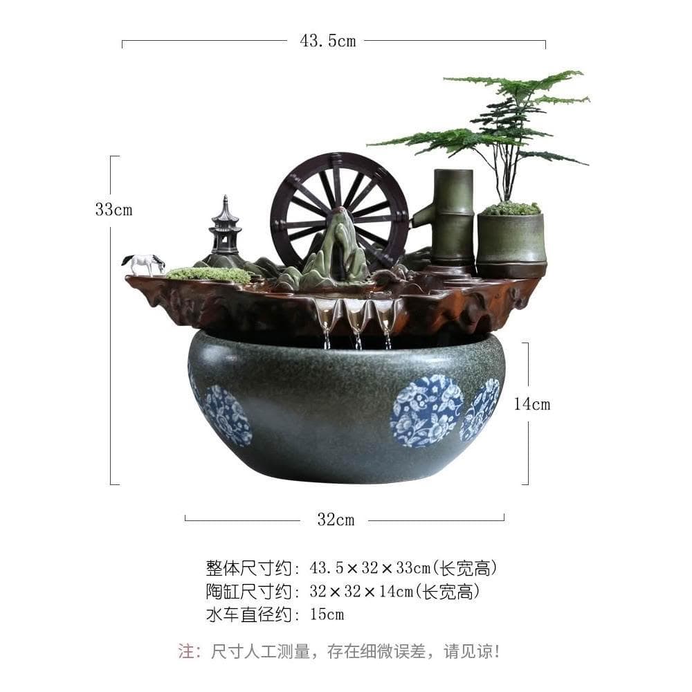 招財流水擺件迴圈水辦公室開業禮物創意家居客廳裝飾玄關桌風水輪