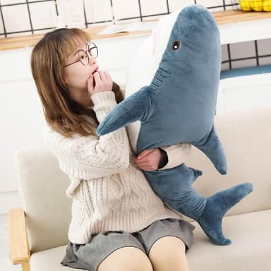 鯊魚抱枕 鯊魚娃娃 大鯊魚娃娃 鯊魚寶寶 生日禮物 情人節禮物 交換禮物 抱枕 午睡枕