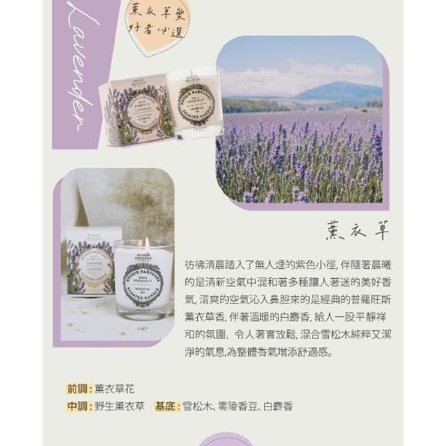 【Panier des Sens 潘堤香頌】Panier des Sens 香氛蠟燭180g 白茉莉/橙花/普羅旺斯/馬鞭草 即期良品(有效期至2026年1月)