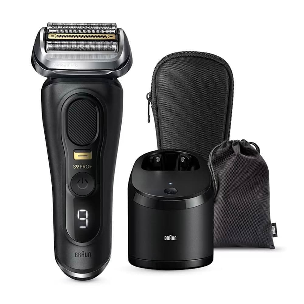 【BRAUN 百靈】9系列 Pro+ 諧震音波電鬍刀 5in1自動洗淨座 附旅行盒 國際版 (9551CC-V)
