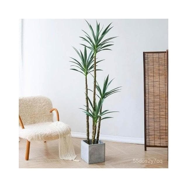 可開發票 北歐仿真劍麻鐵樹植物仿真盆栽裝飾假綠植室內辦公室商場落地擺件