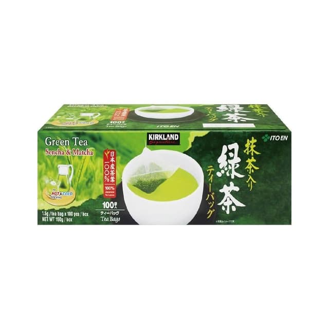 【Kirkland Signature 科克蘭】-日本綠茶包1.5g×100入/盒裝