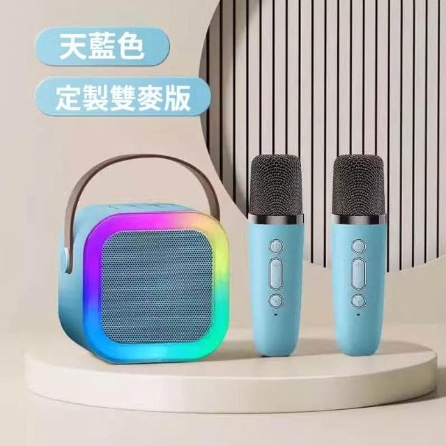 K12藍牙音響一體機  迷你無線藍牙 蓝牙音响歌麦点歌 卡拉斜邊式藍牙機