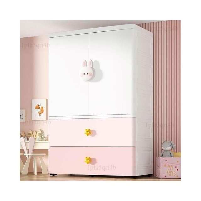 75cm特大加厚 兒童衣櫃寶寶衣服收納櫃塑料家用多層嬰兒小衣櫥 收納櫃 收納箱 收納架附鎖 收納櫃 置物櫃 收納箱