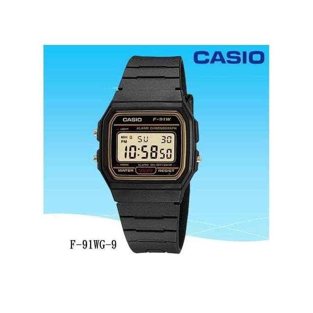 【CASIO 卡西歐】CASIO電子錶+鏡面貼膜 經緯度鐘錶 經典款 鬧鈴碼錶 當兵 學生 台灣卡西歐公司代理貨有保固 超低價 F-91W