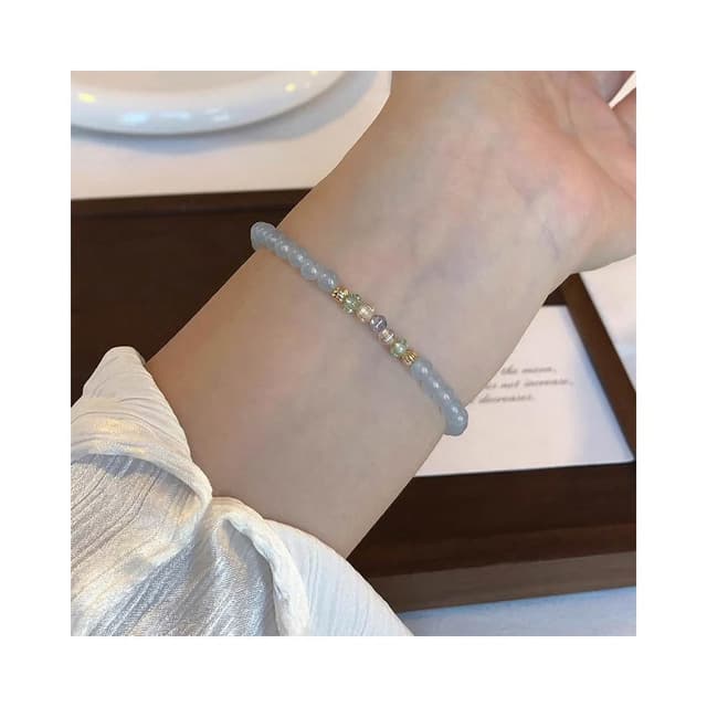 🎗飾間首飾鋪 時尚個性彩色串珠手鍊女簡約小眾設計首饰高級感精緻手飾