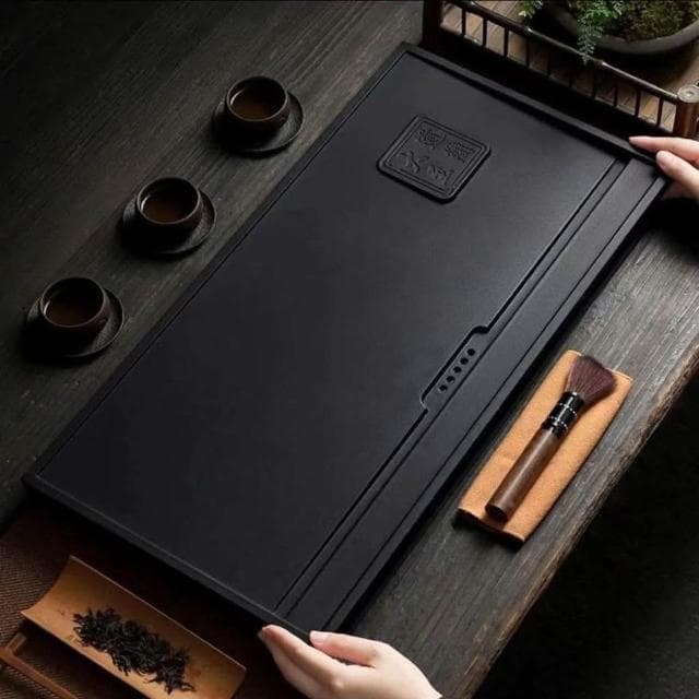 熱銷 烏金石茶盤 茶盤 石頭茶盤 石製茶盤 茶具 天然烏金石茶盤 茶臺 黑石茶盤 茶具 石茶盤 高檔茶盤