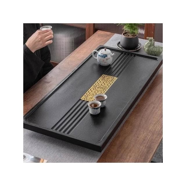 熱銷 烏金石茶盤 茶盤 石頭茶盤 石製茶盤 茶具 天然烏金石茶盤 茶臺 黑石茶盤 茶具 石茶盤 高檔茶盤