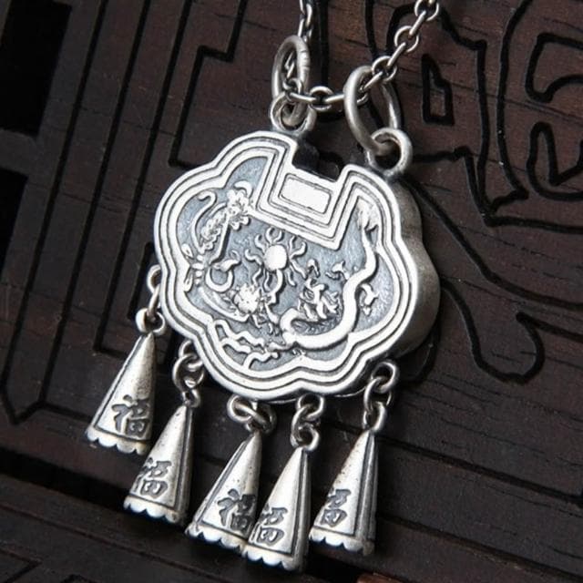 【巴黎精品】現貨+預購 S925手工純銀吊墜子足銀項鍊泰銀項鏈首飾復古情人節禮物-浮雕流蘇男女飾品a1kj34