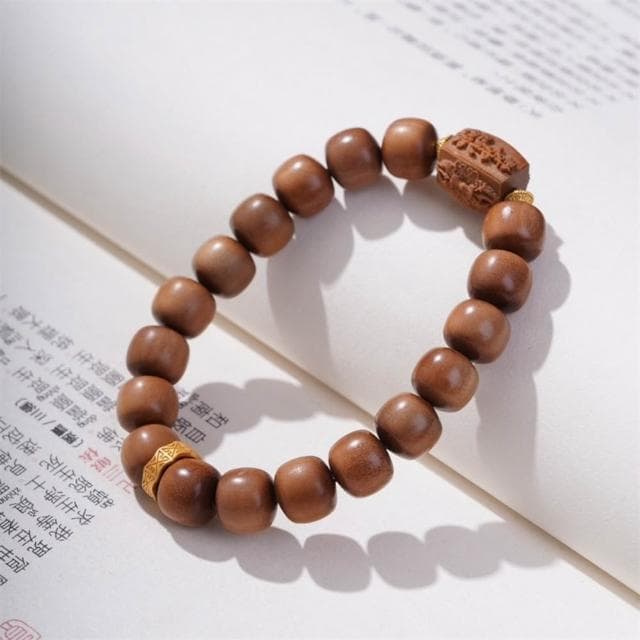 【巴黎精品】紐約精品 父親節禮物 現貨+預購 天然檀木佛珠紫檀手珠手鍊沉香木手串雕刻手鐲轉運(復古男女飾品a1ki71)