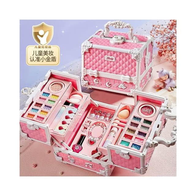 兒童化妝品玩具套裝無毒正品女孩的生日禮物小孩公主彩妝盒指甲油