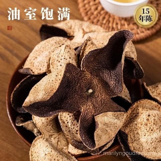 新會15年幹倉老陳皮正宗陳皮茶十五年幹陳皮泡水泡茶特産罐裝茶禮