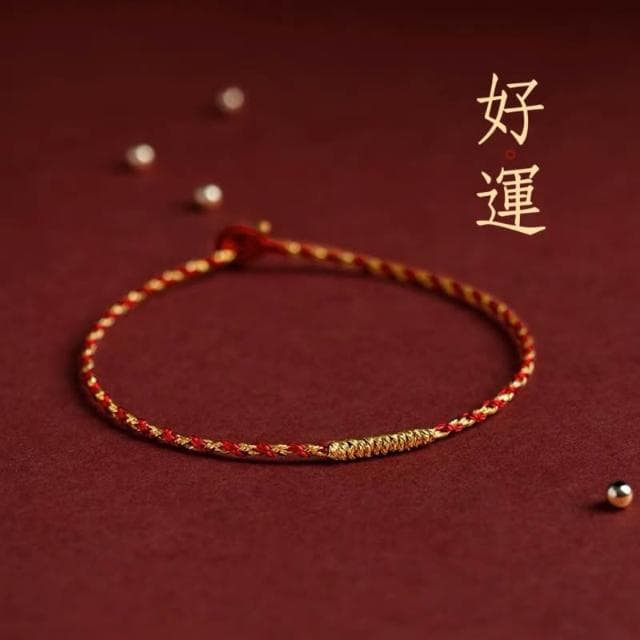 【開運堂】【招財小金喜】紫南宮過爐 7月23日🔥手工編織金絲紅繩金剛結手繩超保色本命年精緻禮物編繩批發