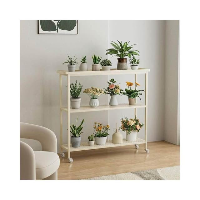 植物架花架子盆栽架移動置物架客廳落地式花架陽臺簡約現代花盆架鐵藝植物擺放層架