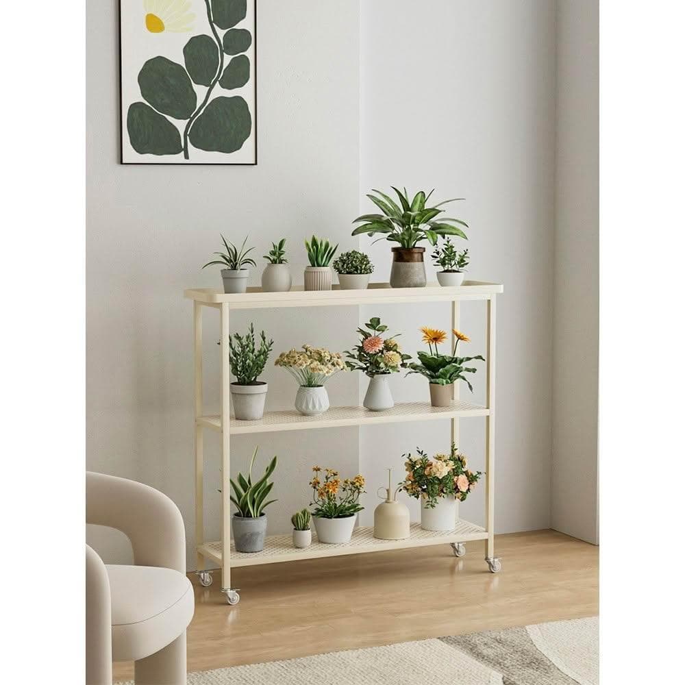 花架子 移动置物架 客厅落地式阳台简约现代花盆架 铁艺植物摆放层架 植物架 盆栽架 廳落地式花架 陽臺簡約現代花盆架