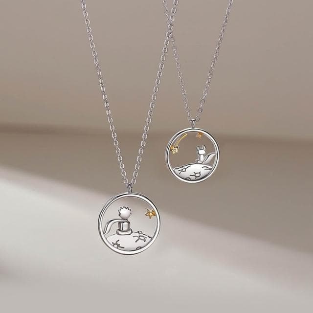 【巴黎精品】紐約精品 現貨+預購 頂級925純銀項鍊鎖骨鏈情人節禮物情侶對鍊配件-小王子與狐狸情侶項鍊2款a1kp6