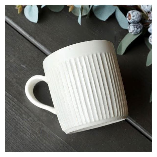 ［拾憩］日本 SALIU 質感刻紋馬克杯 280ml(伸光窯 美濃燒 水杯 咖啡杯 茶杯 飲料 入厝 生日 男生禮物)