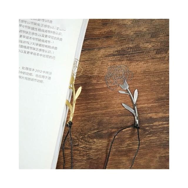 金屬康乃馨書籤 金屬書籤 雕花書籤 感恩賀卡 康乃馨鏤空雕花金屬書籤 母親節禮物 教師節 婚禮小物 花朵書籤