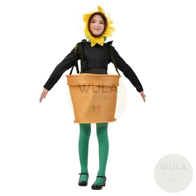 搞笑向日葵裝  WULA烏拉 向日葵盆栽裝 植物主題服裝 盆栽服 萬聖節搞怪頭套 花服裝 植物裝