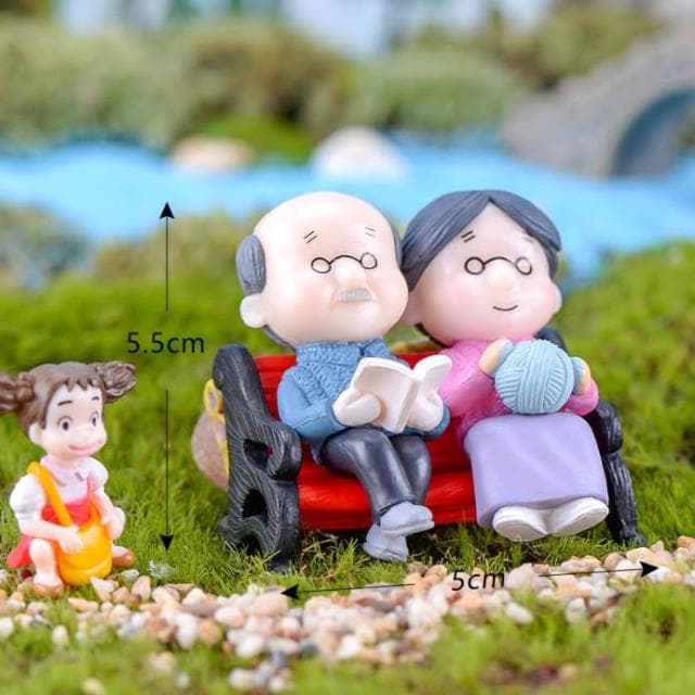 沐晨植物園｜老爺爺老奶奶 微景觀裝飾 多肉裝飾 生態瓶配件 盆栽裝飾 微景觀配件 公仔 迷你園藝 多肉擺件飾品