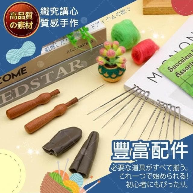 多肉盆栽羊毛氈 手作材料包 羊毛氈材料包 羊毛氈 手工藝 DIY 材料包 美勞 DIY 材料包 DIY植物羊毛氈