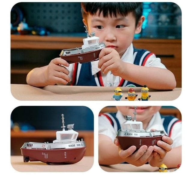 兒童迷你玩具 寶寶生日禮物  小孩遙控船玩具  2.4G無線 遙控輪船 兒童 快艇 水上電動 充電 玩具船 節日禮品