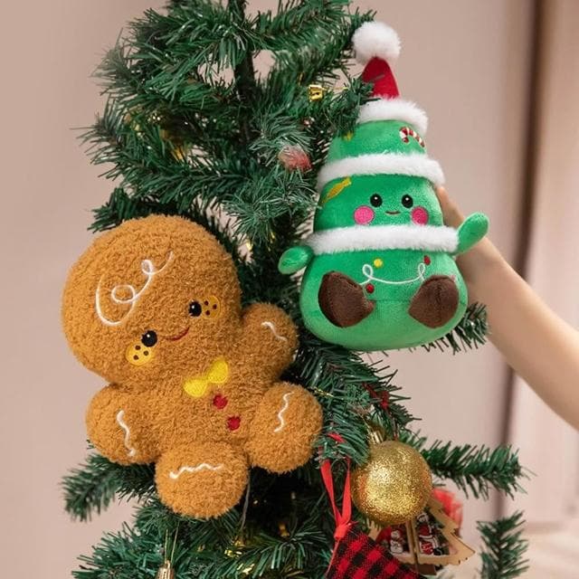 聖誕造型玩偶 (聖誕老人 麋鹿 雪人 聖誕樹 絨毛玩偶 薑餅人 交換禮物 娃娃 公仔 聖誕節 耶誕節)