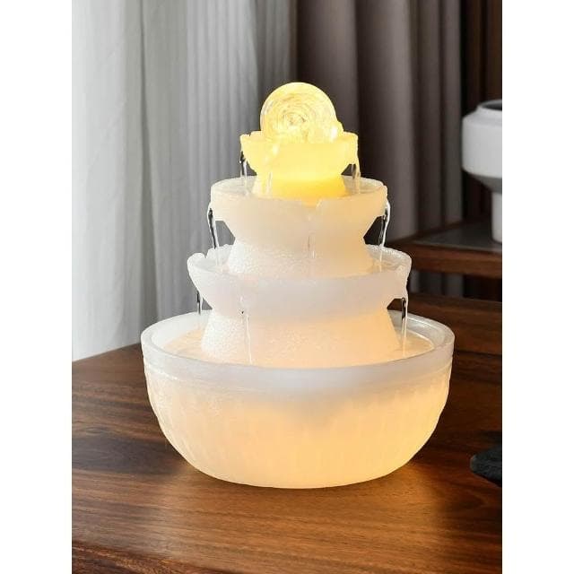 中式桌面流水擺件迴圈水景辦公家居風水輪裝飾品開業喬遷招財禮品