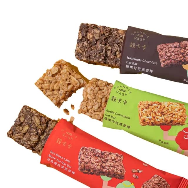 【GRANOLA GAGA 穀卡卡】燕麥棒26g (榛果可可/日月潭紅茶/蘋果肉桂;蛋白棒/營養棒/能量棒/高纖低卡/健康點心)
