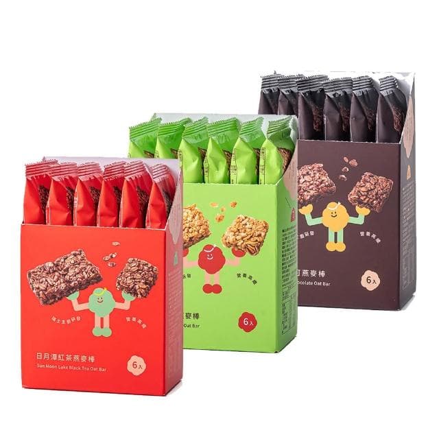 【GRANOLA GAGA 穀卡卡】燕麥棒26gx6入盒裝 (榛果可可/日月潭紅茶/蘋果肉桂;蛋白棒/營養棒/能量棒/高纖低卡/健康點心)