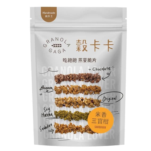 【GRANOLA GAGA 穀卡卡】燕麥脆片500g (米香三寶柑;高纖低卡/植物蛋白/早餐麥片/零嘴餅乾)