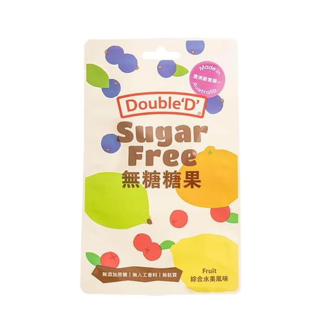 【Double’D】無糖糖果35g (綜合水果;無麩質/水果糖/低卡零食/送客喜糖/婚禮小物)