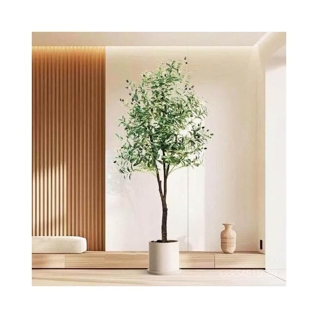 廠家直銷/免運  店長推薦 筠釵仿真綠植橄欖樹室內高端輕奢客廳裝飾 擺件 高品質仿生植物盆栽